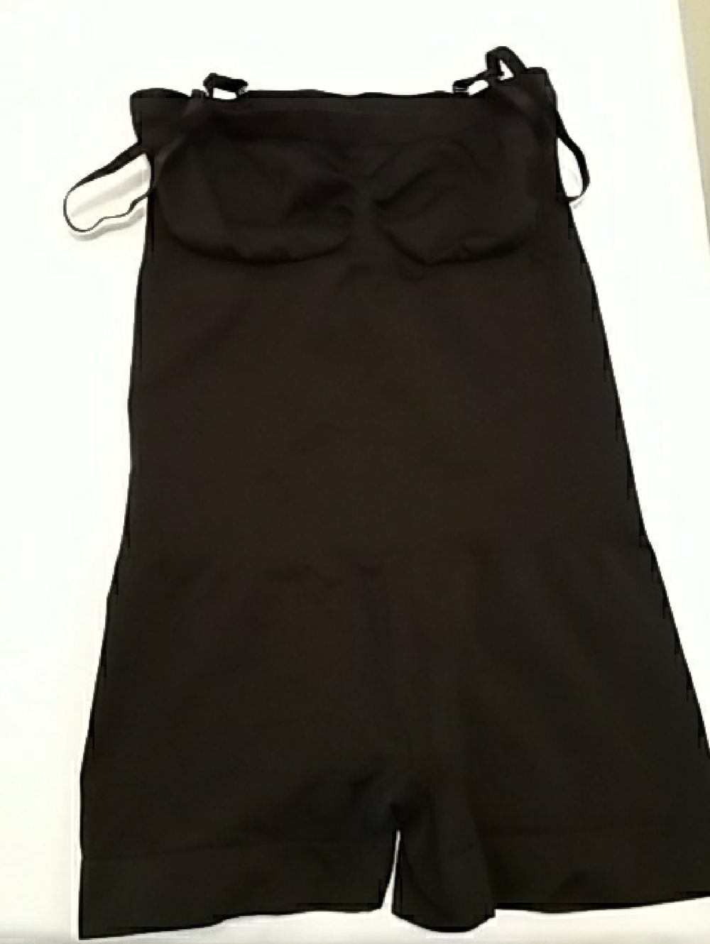 High-Waist Black Sculpting Bodysuit with Adjustable Straps